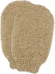 2 Pieces Bath Mitt Loofah Shower Gloves Natural Exfoliating Hemp Scrubbing Mitt Bath Sponge Shower for Women Men Scrubber Machine Washable Double Sided Available