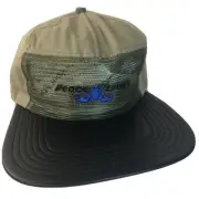 Peace Frogs Snapback Hat Mesh Front Panel Faux Leather Flat Brim Fishing Cap