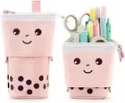 Cute Standing Pencil Case for Kids, Pop Up Pencil Box Makeup Pouch Kids Corduroy