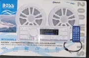 Boss MCK500WB Marine Receiver with Bluetooth and Pair 6.5" speakers antenna Aux