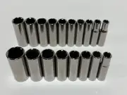 NEW Craftsman Tools USA G 18pc Deep 3/8” Drive Socket Set, (8) SAE & (10) Metric