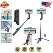 Lightweight Gimbal Stabilizer for Smartphones - Mini Selfie Stick with Remote