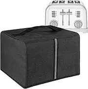 Kingshion Toaster Cover Compatible with Most 4-slice Toasters, Toaster Cover Storage for Most 4-slice Toasters， Washable and Dust Protection (Dark Grey)