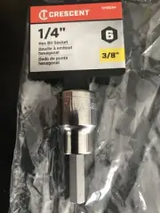 Crescent CHBS4N Standard 3/8” Drive Hex Bit Socket 1/4"