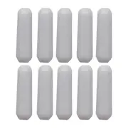 10 Pieces PTFE Magnetic Stirrer Mixer Stir Bar Laboratory Bar Stir Plate Magnet Stir Rod Magnetic (7X25mm) White