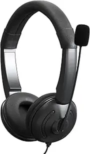 USB Wired Headset with Noise Cancelling Microphone On Ear Computer Headphone Call Center Earphone Volume Control Speaker Mic Mute Adjustable Headband
