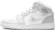 [Nike] Jordan Youth Air Jordan 1 MID SE GS DD3235 100 Grey Camo Swoosh - Size 4Y