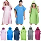 Kids &Adults Hooded Beach Changing Towel Microfiber Swim Bath Robe Poncho