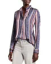 Nic+Zoe Animal Stripe Shirt