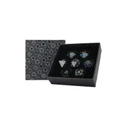 LPG Dice RPG Set Inscripted Bubbles Rainbow Black