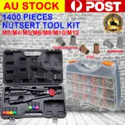 1400PCS Nutsert Tool Kit Rivnut Stainless Steel Rivet Nut Gun Mandrels M3-M12 AU