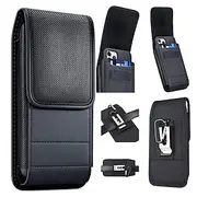 Univesal Phone Bag Fashion New Belt Holder Holster Case with Belt Clip For iPhone 15 14 Plus Pro Max Men Leather Wallet Waist Bag Card Holder Phone Pouch Cove