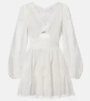 [Alexandra Miro] Alexandra Miro Mariah cotton minidress AU 8 white