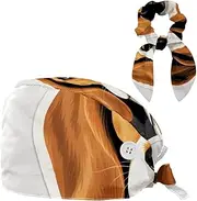 [YTYVAGT] Scrub Caps Women,Scrub Hats Suitable for Women,Dog Beagle Cartoon Dog