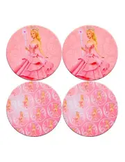 [Maxwell & Williams] Wicked Magical Ceramic Coaster 10cm Set of 4 Glinda Gift Boxed in Pink