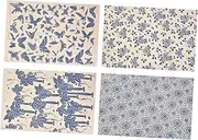 Beautiful Clay Decal 4 Sheets Underglaze Transfers for Pottery Decorative Clay Transfer Paper