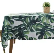 Catzon Palm Leaf Tablecloth Waterproof Table Top Decoration-Green