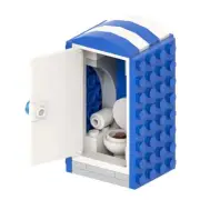 Building Brick Porta Potty Mini Figure Set