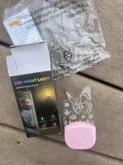 LED Butterfly crystal Nightlight dusk to dawn sensor color changing