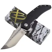 Begg Knives Astio Black G10 Framelock Folding Knife BG008 Tanto Blade