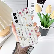 [ZTOFERA] Floral Case for Samsung Galaxy S21 FE 5G,Cute Flower Pattern Case for Girls Women,Flexible Silicone Protective Slim Shockproof Bumper Phone Cover for Samsung Galaxy S21 FE,Clear