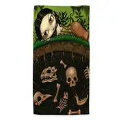 Strange Forest Girl and the Bones in The Ground Beach Towels Medium Large Extra Large