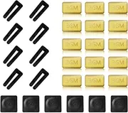 29 PCS Ceiling Fan Blade Balancing Kit, 8 Sets High Calibration Fan Blade Balance Kit Including 8 Pcs Resilient Fan Balance Clips and 21 Pcs Metal Self-Adhesive (Gold)