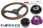 NRG 330mm BR Wood BK S Steering Wheel 1.5" DP 130H Hub Gen2.5 PP Release Lock LB (for: Honda)