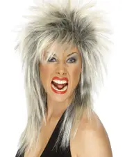 Blonde & Black Rock Star Wig