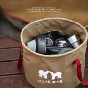 28L Folding Bucket Portable Water Container Bag PVC Wash Basin with Mesh bag