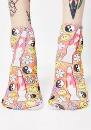 Feelin' Groovy Glow-In-The-Dark Socks