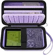 Againmore Hard Case Compatible with Analogue Pocket Handheld Game Console, Portable Mini Game Player Storage Bag for Video Games Cards, Charging Cable and Accessories (Box Only)-Purple