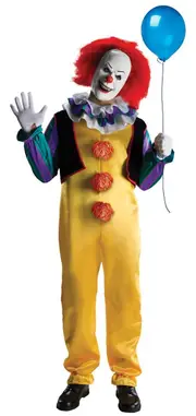 Pennywise Deluxe Costume for Adults - IT Movie 1990