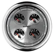 Autometer American Muscle Quad Gauge Oil Water Fuel Level Gauge Volts - 5 Inch, AU1212