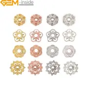 10pcs S925 Sterling Silver Flower Spacer Bead Cap Beads Craft Jewelry Findings
