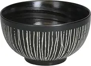 Mino Yaki 131-1125 Small Bowl Kodonburi Dishes Noodle Bowl Udon Buckwheat Noodle Noodle Buckwheat Diameter Approximately 5.1 x Height 3.0 inches (13 x 7.5 cm), Dishwasher Safe, Microwave Safe, Chorugokusa (Black), Made in Japan