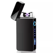 Dual Arc Plasma Lighter Electric Flameless Windproof USB Rechargeable Lighters With LED Power Display