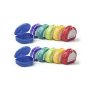 Marble Retainer Cases with Labels Assorted Colors - (Pack of 12)