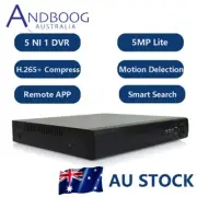 4CH Channel 5MP Lite AHD DVR Video Recorder For Security CCTV Camera AU