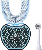 smiletech Automatic Toothbrush,Electric Toothbrush Teeth Whitening Kit,Dental Grade Teeth Whitening,Equipped with Replacement Toothbrush Heads,Black