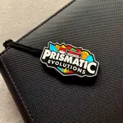 Prismatic Evolutions Pokemon Master Set Binder Zip Tag / Zip Pull