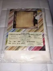 NEW Vtg Window Pride Chiffon Dacron Ninon Tailored Curtain 1 panel 7060-X yellow