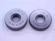 NEW 7/8 14 UNF 2A SOLID THREAD RING GAGES .875 GO NO GO P.D.'S = .8270 & .8216
