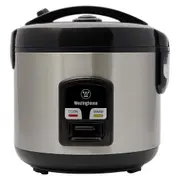 Westinghouse 6 Cup Rice Cooker Stainless Steel w/Keep Warm Function & Steamer