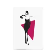 Audrey Hepburn Fashion Minimal Bedroom Wall Art #2