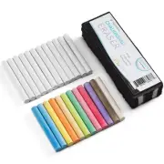 Kedudes Non-Toxic White Dustless Chalk (12 ct box) and Colored Dustless Chalk