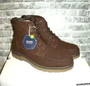 Sonoma Ulna Ankle Boots Men's size 10 Dark Brown Ortholite Insoles *NEW With Box
