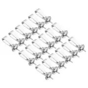 14 x 3 mm Eye Pin Peg Bail, 60Pcs Stainless Steel Cup Peg Bail Pin, Silver