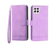 Flip Leather Wallet Case for Samsung Galaxy A22 4G (Not for 5G) - Purple