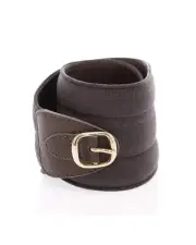 Dolce & Gabbana Brown Canvas Leather Belt Women